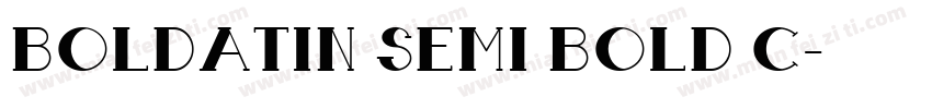 Boldatin Semi Bold C字体转换